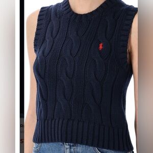 Polo by Ralph Lauren Black Cable Knit Sweater